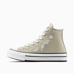 Converse High-Top Eva Lift Platform Embroidered Sneakers